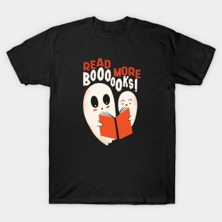 Read More Boooks! // Cute Halloween Ghost Book Lover // Avid Reader Bookworm T-Shirt